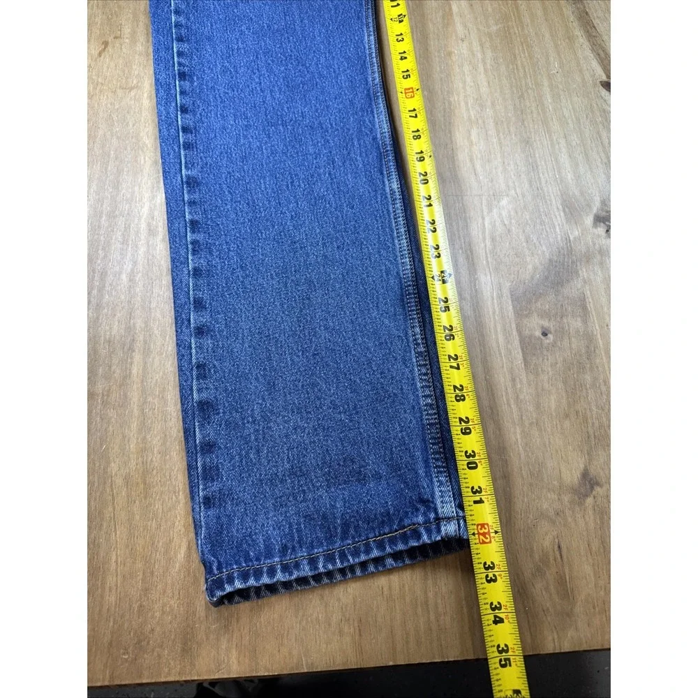 Levi's 505 Regular Fit Straight Leg Jeans Men's 34x34 (33x32) Dark Wash Denim